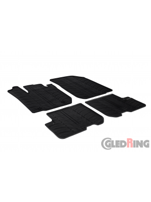 Original Gledring Passform Fußmatten Gummimatten 4 Tlg.+Fixing - Dacia Sandero II 12.2012-> 2020